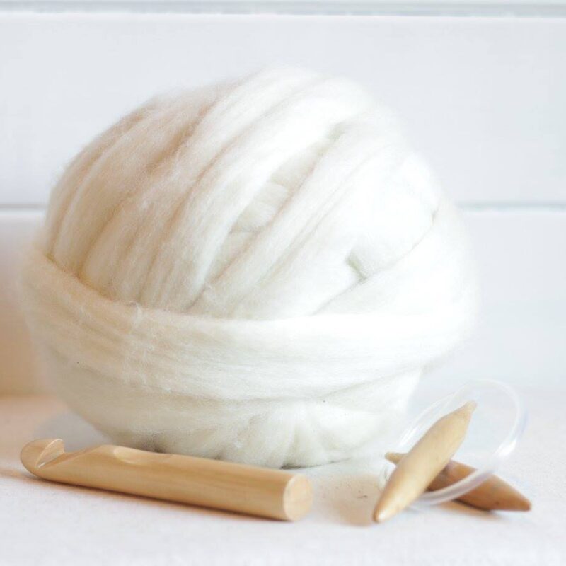 Lã para tricot gigante de lã natural