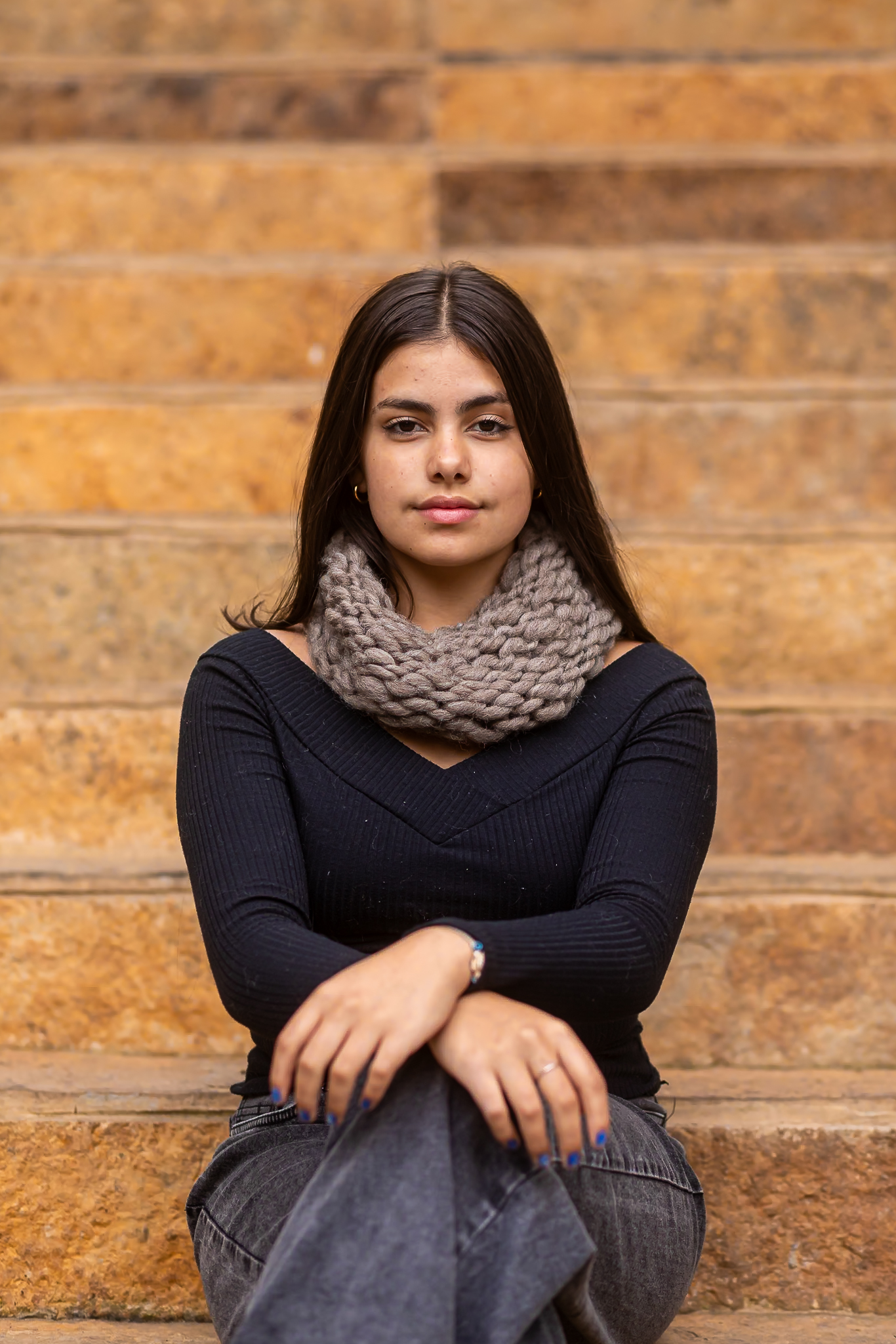 Gola de Lã Natural – Flamê em Tricot Circular | Mãostiqueiras - Imagem 4