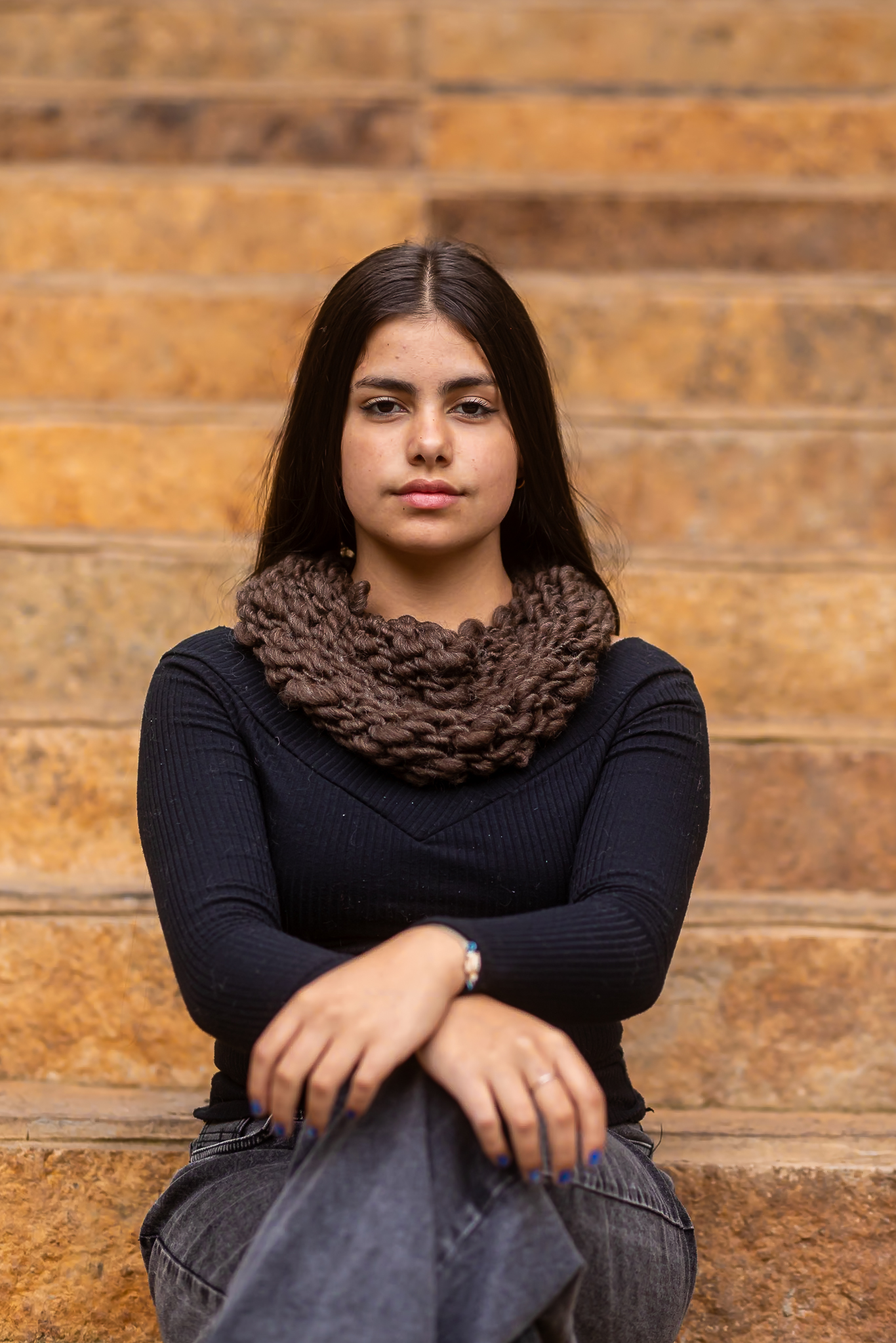 Gola de Lã Natural – Flamê em Tricot Circular | Mãostiqueiras - Imagem 3