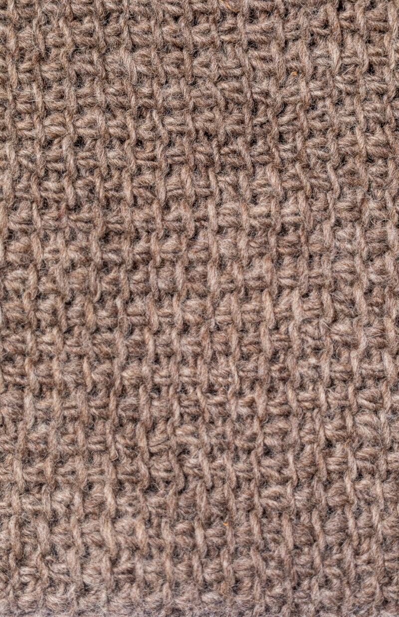 Cachecol Crochet Tunisiano Lã Natural - Imagem 9