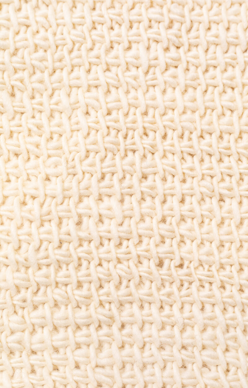 Cachecol Crochet Tunisiano Lã Natural - Imagem 7
