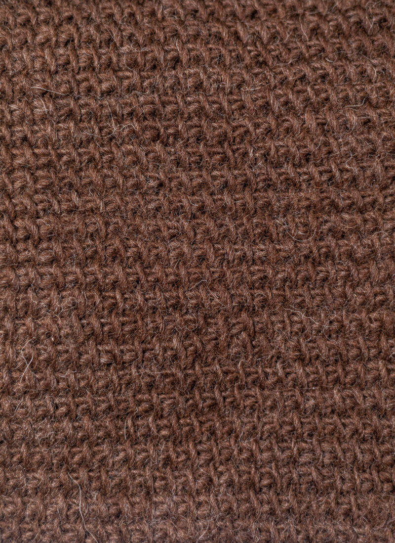 Cachecol Crochet Tunisiano Lã Natural - Imagem 8