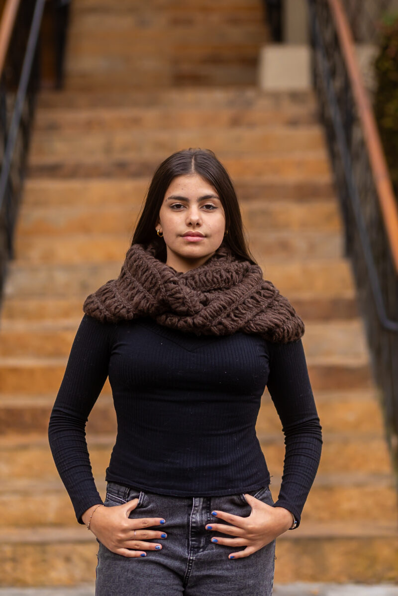 Gola Infinito Crochet Peruano Lã Natural - Imagem 4