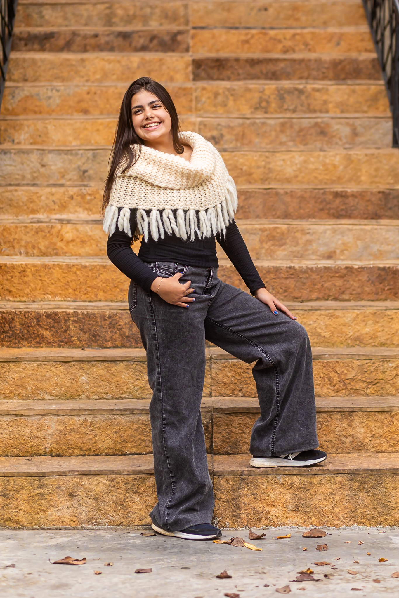 Gola de Lã Natural – Pala em Tricô Artesanal | Mãostiqueiras - Imagem 5