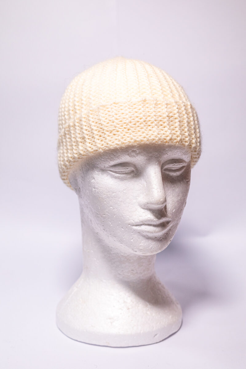 Gorro Tricot Lã Natural - Imagem 3
