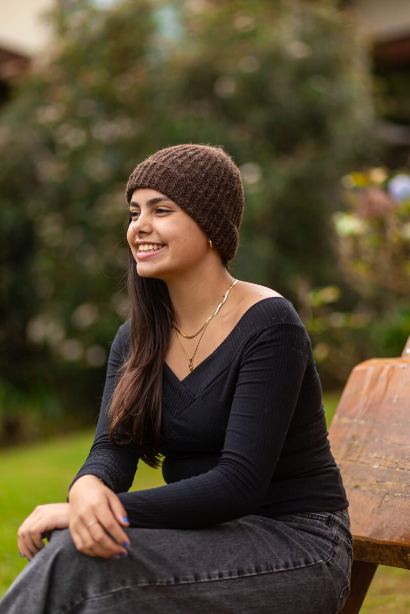 Gorro Tricot Lã Natural - Imagem 6