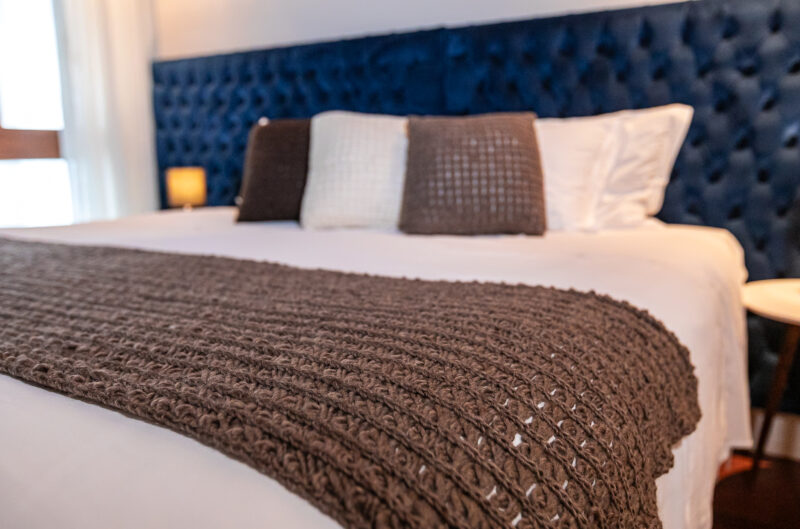 Manta Pé de Cama Crochet Peruano Lã Natural - Imagem 10