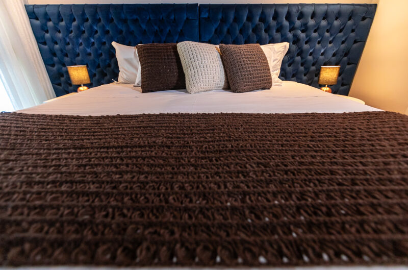 Manta Pé de Cama Crochet Peruano Lã Natural - Imagem 5