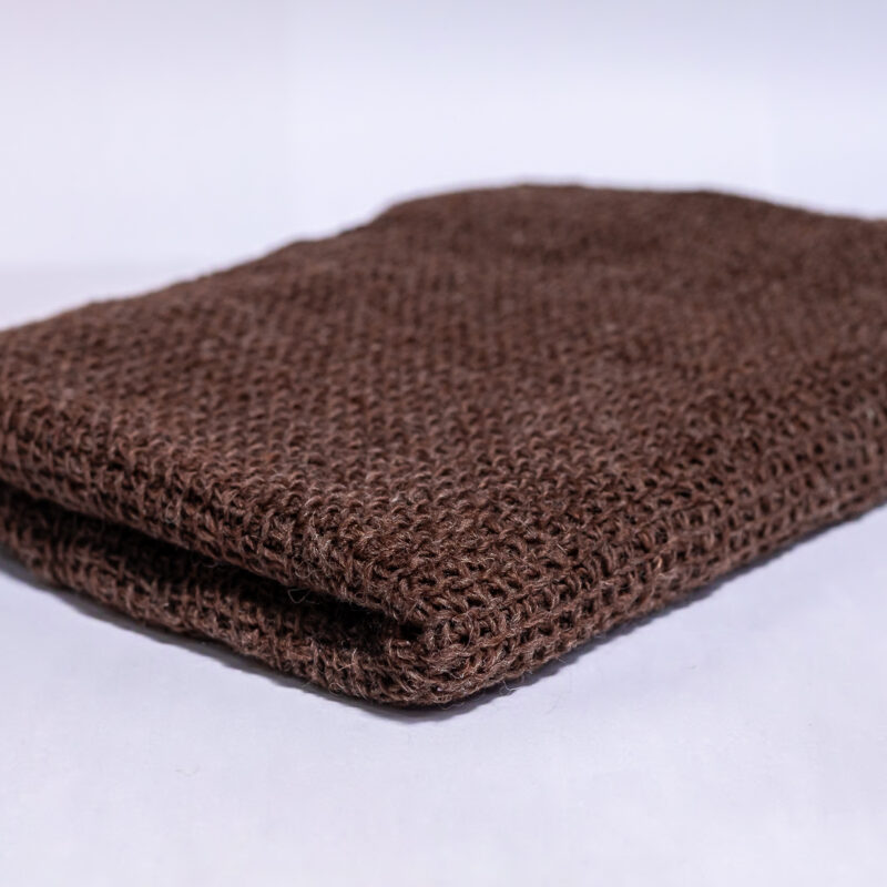 Manta Xale Crochet Tunisiano Lã Natural