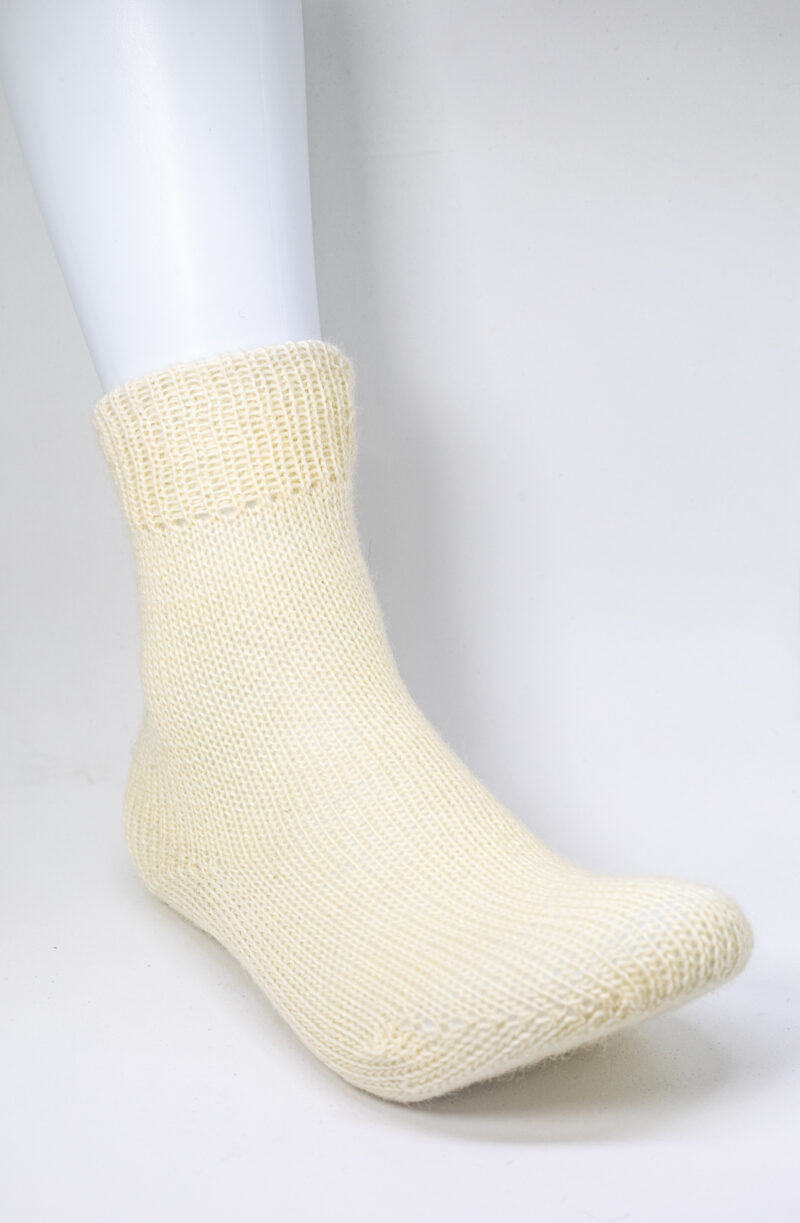 Meia Quentinha Tricot Lã Natural - Imagem 3