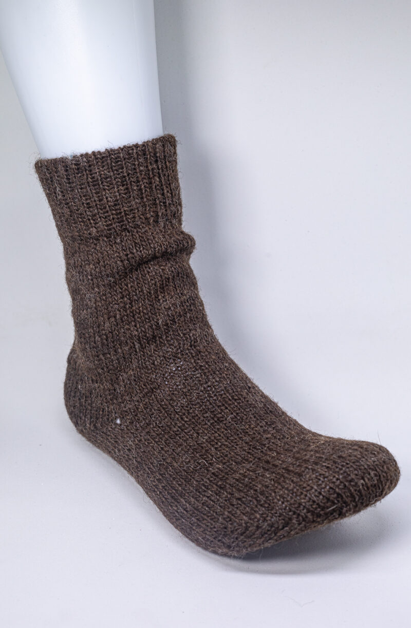 Meia Quentinha Tricot Lã Natural