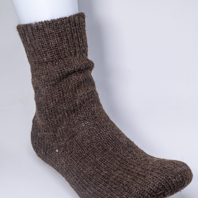 Meia Quentinha Tricot Lã Natural